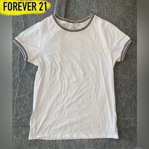 Essential Ringer Tee - Forever 21 Black and White